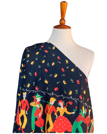 Late 1940s/Early 1950s Square Dance Border Print